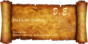 Dallos Endre névjegykártya